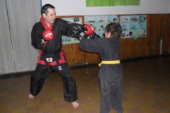 Prof. Martin Azcua junto a Manu (Practica en Meridiano Quinto)